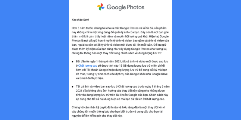 google photos trả phí